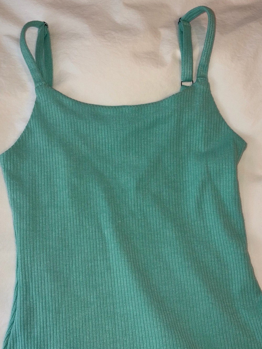 Vici Ribbed Maxi Dress in Teal Green
